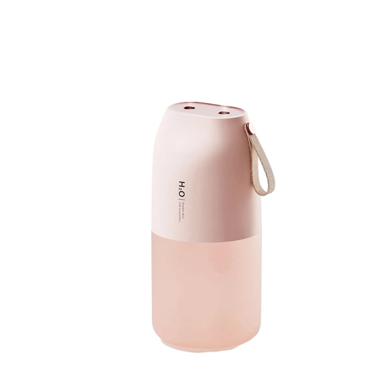 Humidifier, Portable Double Mist Air Humidifier 300ml Cold Mist Diffuser 2000mAh Car Air Purifier USB Mini Air Freshener,for Bedroom(Pink)