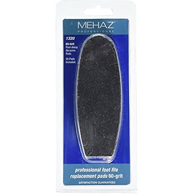 Stainless Steel Foot File Replacement Pad, 60 Grit, 50 Count