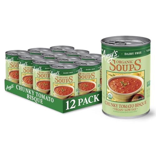 Amy's Soup, Vegan, Gluten Free, Organic Tomato Bisque, Low Fat, 14.1 oz...