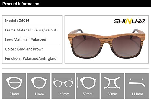 SHINU Designer Sunglasses for Men wooden Sun Glasses Polarized Lenses Vintage Glasses 2022 Sunglasses for Women-Z60162
