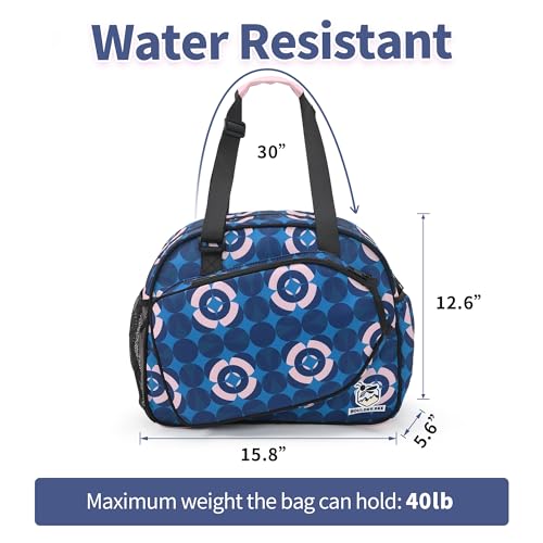 Image of Boulder Bee Pickleball Bags, Premium Pickleball Tote Bag for Girls, Women's Hand /Shoulder Gym Bag w Water Bottle Holder, with Pickleball Racquet /Paddle Holder