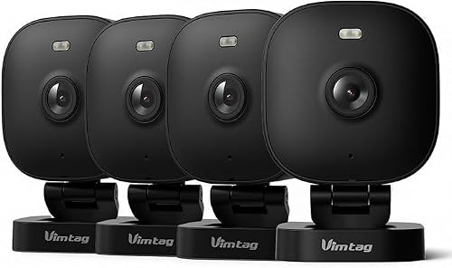 VIM TAG 2,5K 4MP Mini Überwachungskamera Außen, WLAN-Kamera (4 Stück) | KI-Erkennung Personen/Fahrzeuge/Haustiere per App, Farb-Nachtsicht, 2-Wege-Audio, 8X, Cloud & SD, IP65 wasse