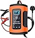 Price comparison product image SMALIFE Car Battery Charger, Battery Charger & Maintainer 12V 5A Fully Automatic Car Charger with LCD Screen, for Cars, Motorcycles, Boat and More, Rescue and Recover Batteries,orange