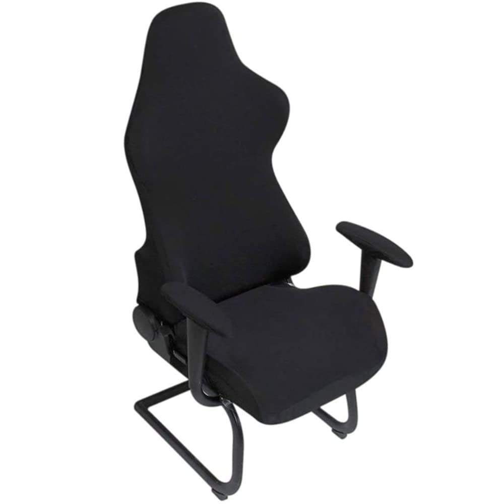 Highdi Black Stretchable Gaming Chair Covers, Computer Office Chair Cover, Spandex Gaming Armchairs Protector,