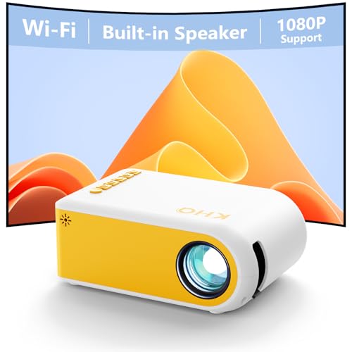 Image of Mini Projector Portable WiFi Video Projectors Support 1080P Portable Movie Projector, Outdoor Projectors, Compatible with phone/ Tablet/ Laptop/ TV Stick/ PS4 etc.