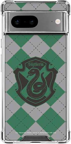 Skinit Clear Phone Case Compatible with Google Pixel 8 - Officially Licensed Wizarding World Harry Potter Slytherin Crest Design