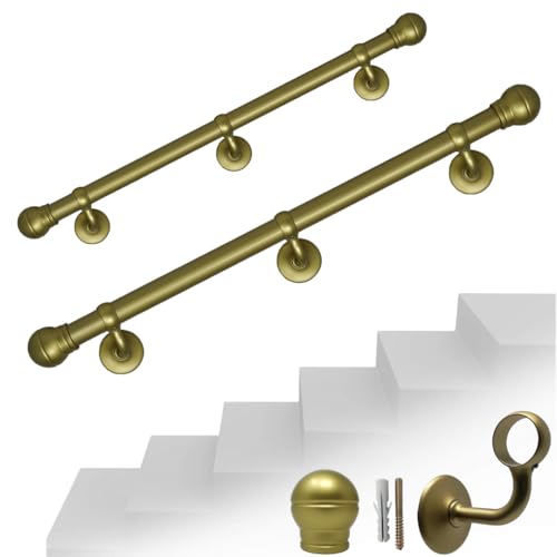 Parpyon® Corrimano a muro maniglia appoggio passamano in Acciaio INOX a parete Scale, Bagno, Doccia, Cucina, maniglione bagno - porta asciugamani 100% prodotto Italiano