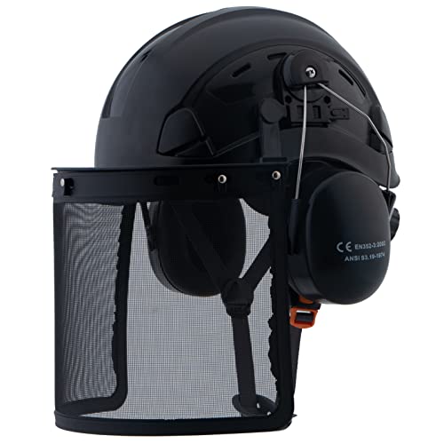 Safety Helmet Forestry Chainsaw Helmet with Face Shield and Ear Muffs