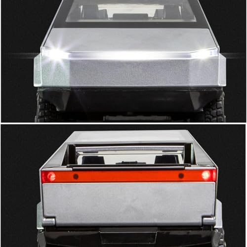 Image of 1:24 Scale Big Tesla Cybertruck Model Diecast Metal Pullback Toy Car With Openable Doors & Light, Music Boys Car For Kids Best Toys Gifts Toys For Kids (Balck), Multicolor