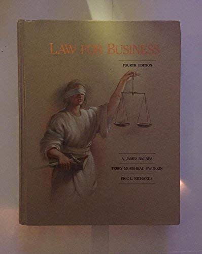 Law for Business 0256082189 Book Cover