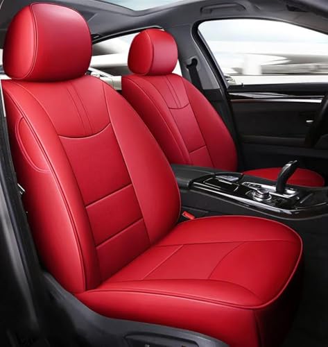 Housse de siège Cadillac Escalade rouge en cuir pour trajets confortables en famille