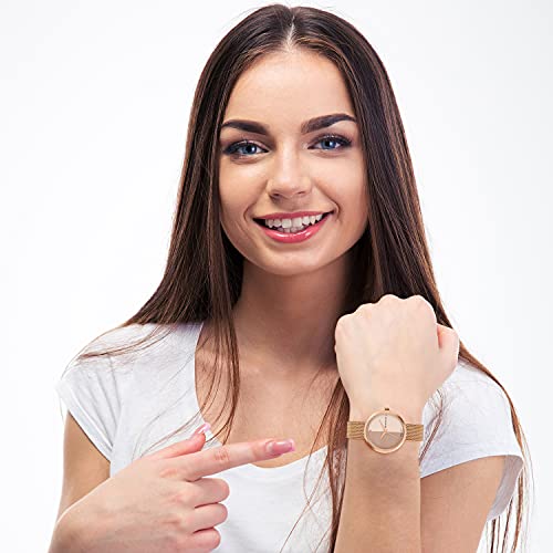 Image of Giordano Eleganza Collection Analog Wrist Watch for Women with Color Variant, Stylish Wired Metal Mesh Band| Ladies | Girls to Compliment Your Look | Ideal Gift for Female - GD-4062