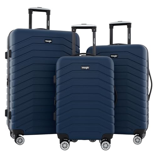 Travelers Club Tahoe 3 Piece Spinner Luggage Set, Poseidon Blue, Tahoe 3 Piece Spinner Luggage Set