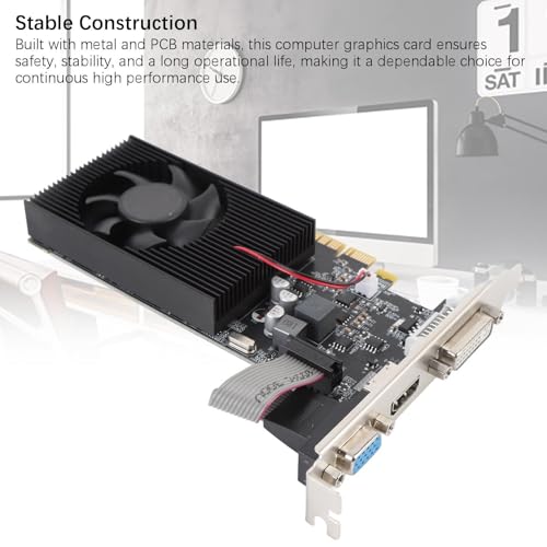 Tarjeta de video de ventilador único Yunir DDR3 4 GB 128 bits 700 MHz para juegos multimedia básicos 6