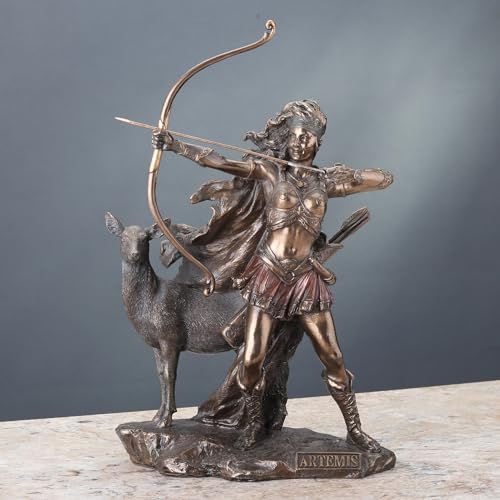 Estatua de Artemisa Diosa de la Caza y Naturaleza 12.25 in miniatura 4