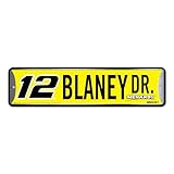 Rico Industries NASCAR Racing Ryan Blaney Metall-Straßenschild, 10,2 x 38,1 cm, Heimdekoration – Schlafzimmer – Büro – Männerhöhle