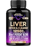 Liver Cleanse Detox & Repair - Milk Thistle | Dandelion | Artichoke | TUDCA | Glutathione & NAC - Effective Liver Health Supplement | 80% Silymarin - Laboratory Tested, Vegan - Made in USA 60 Capsules