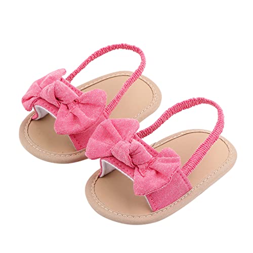 Infant Baby Girls Boys Open Toe Denim Sandals Barefoot Summer Bowknot Crib Shoes Toddler Soft Sole Dress Flat Shoes4