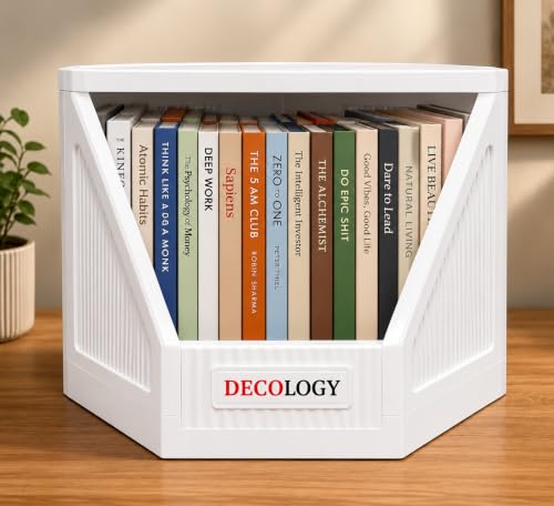 Image of DecoLogy Multipurpose Bookshelf Organiser Rack for Living Room, Kitchen, Bedroom, Office (Corner Cupboard, 1PCS)