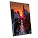 Manhattan Henge Sunset Photo Print - NYC City Skyline Vertical Photography - Golden Hour Glow Cityscape Wall Art for Home or Office Decor
