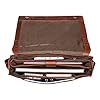STILORD 'Davis' Messenger Bag Leder 13 Zoll Laptop Tasche Vintage Umhängetasche Schultertasche für Uni Büro Büchertasche Messengertasche Echtleder Damen und Herren, Farbe:florida - braun #3
