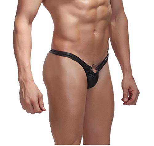 S Forever Men's Sexy T-Back Low Rise Thongs G-String Underwear (Small) Black #TOP1