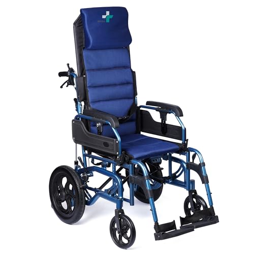 ARREX Samson Reclining Wheelchair – Foldable Aluminium Frame...