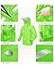 iCreek Rain Suit Waterproof Jacket and Trouser Suit Raincoat for Men and Women Outdoor All-Sport Breathable Anti-storm (XL-USA, Fluorescent green)