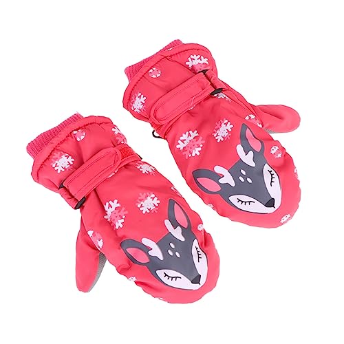 Adorainbow 1 Par Crianças Luvas De Natal Luva Quente Engrossar Luvas De Ciclismo Crianças Luvas De C