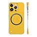 Frameless for Iphone 16 Pro Max Case, Frameless Matte Ultra Thin Magnetic Slim Case, Magnetic Borderless Phone Case for Iphone 16 15 14 13 12 Pro Max (Yellow,16Promax) immagine