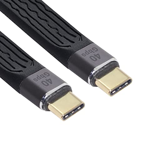 CY Type-C USB-C Male to Male USB4 40Gbps 100W 8K Flat Slim FPC Data Cable 13cm for Laptop Phone B0C3V58HTJ - Image 3
