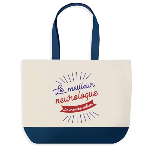 Sac de shopping bleu neurologue : idée cadeau collègue original