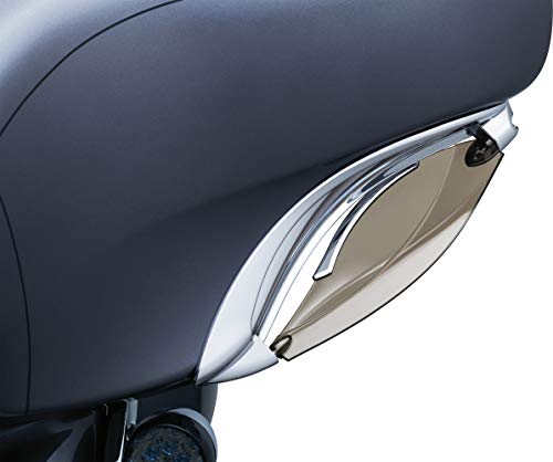 Kuryakyn 1246 Air Management Motorcycle Accessory: Adjustable Fairing Air/Heat Deflectors for 2014-19 Harley-Davidson Touring Motorcycles, Chrome, 1 Pair