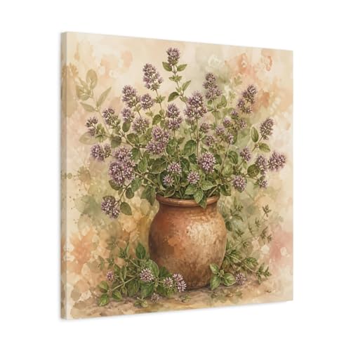 Toile marjolaine Earthy Organic pour mur d'accent de salon
