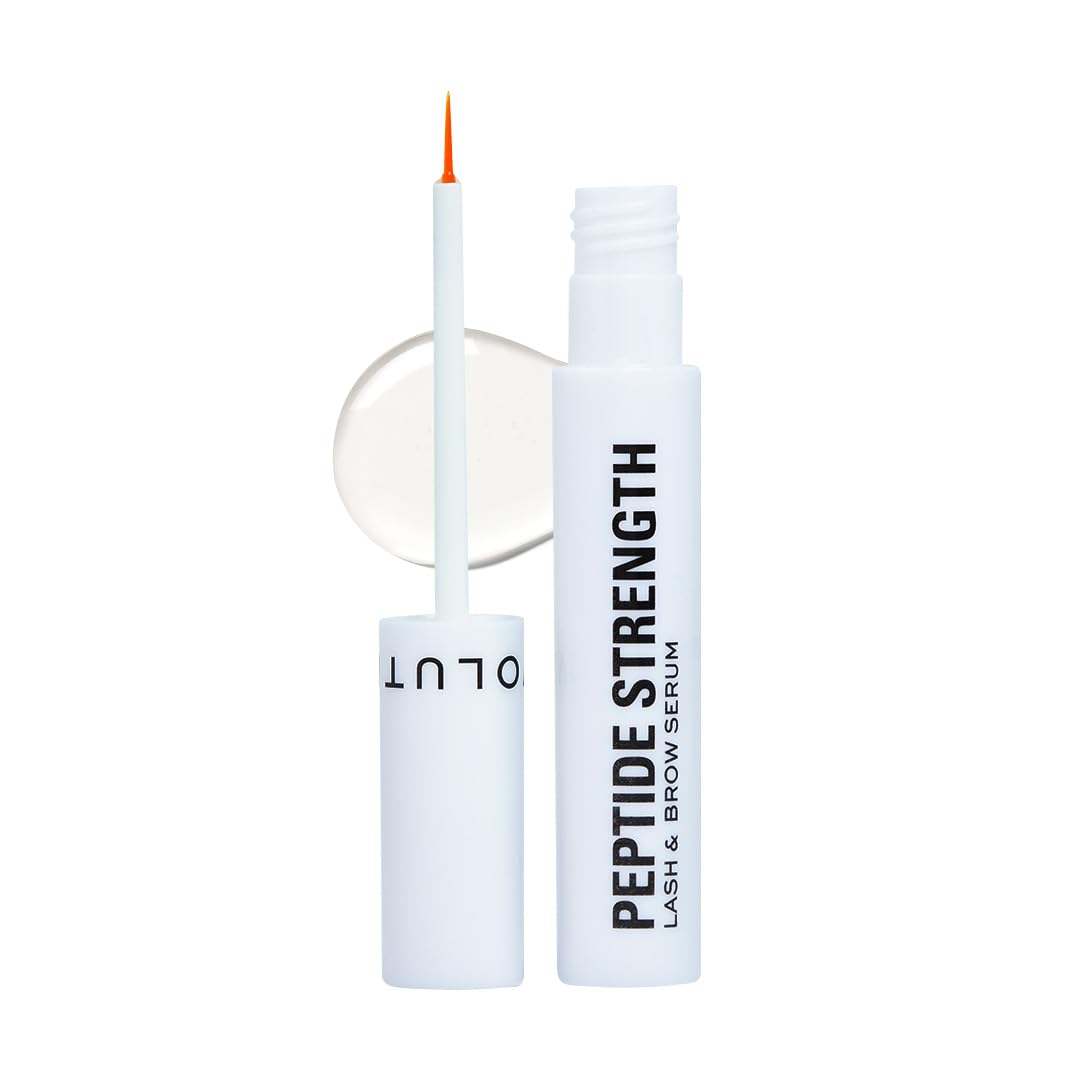 Makeup Revolution, Peptide Strength Lash & Brow Serum, 2-in-1 Serum for Longer & Fuller Looking Lashes & Brows, Vegan & Cruelty Free, 3ml