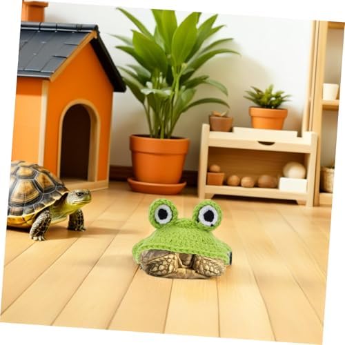 Beavorty Handmade Frog Shape Tortoise Christmas Sweater with Elastic Strap for Small Animal Turtles, Woolen Yarn Winter Apparel Providing Warmth and Snug Fit for Outdoor Activities and Pet — view 6