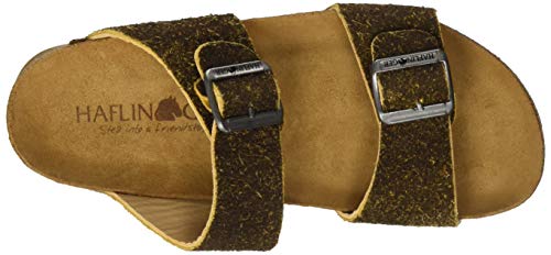 Image of HAFLINGER Andrea Elegant Leather Sandals with Rubber Sole and Cork Latex Footbed Unisex