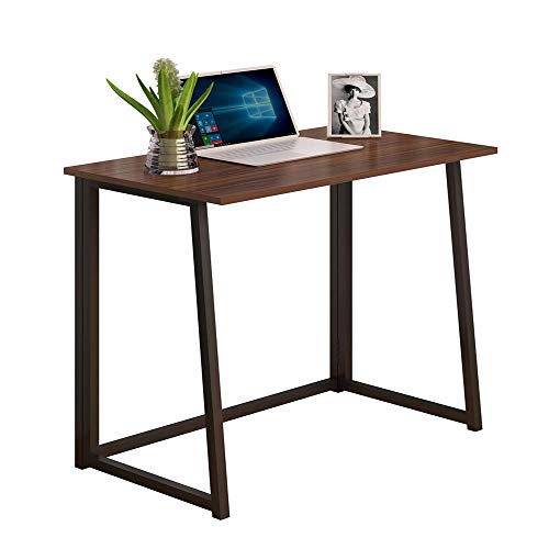 Image of JGS Sheesham Wood and Iron Study Table for Living Room (Brown & Black Finish)
