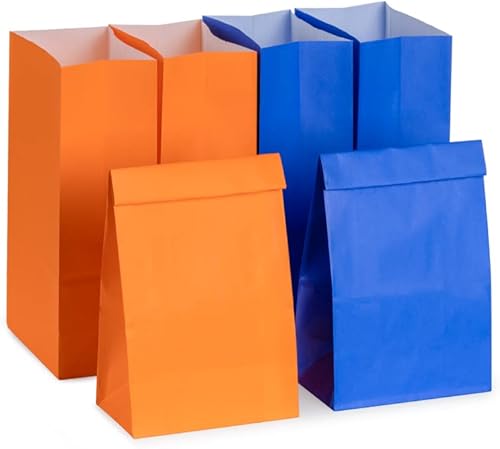 AWELL Bolsa de papel pequeña para recuerdos de fiesta, bolsas de aperitivos envueltas de 9.3 x 5 x 3 pulgadas, para graduación, cumpleaños, bolsa
