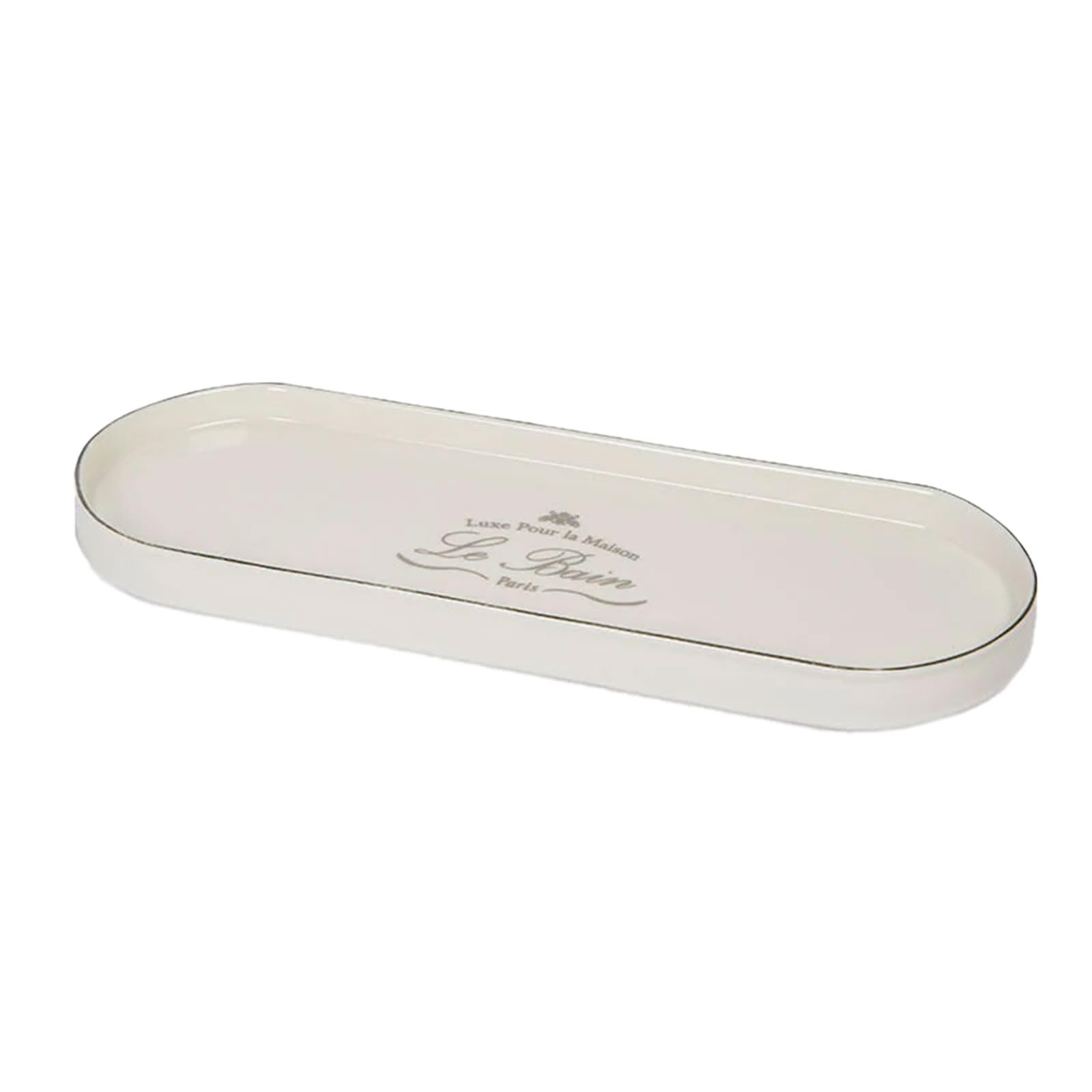 Le Bain Paris Collection by Ben&Jonah Heavy Porcelain Tray (11.1 L x 3.98" W x 0.75" H)