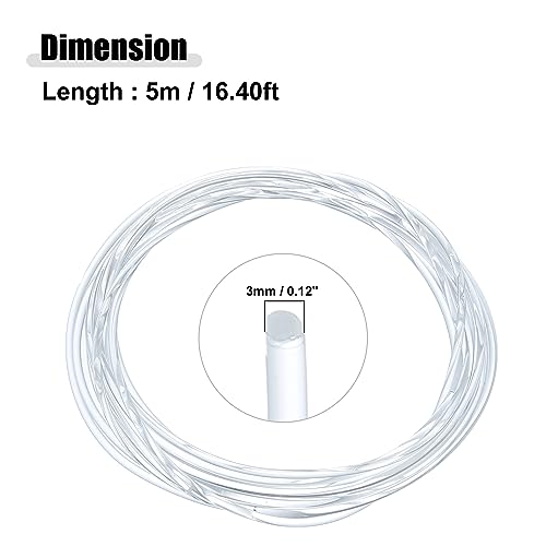 Image of ACROPIX 3mm 0.12 inch 5m 16.40ft Universal Glow Optic Fiber Cable Car Light Decoration Clear - Pack of 1