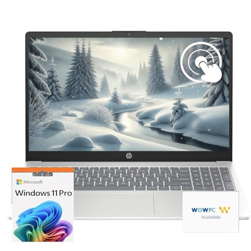Image of HP 15.6 inch Touchscreen Laptop with 1 Year Microsoft Office Suite, 32GB RAM, 1TB SSD, 10-Core Intel Core i5-1235U, Fast Wi-Fi 6, Long Battery Life, Windows 11 Pro, w /WOWPC Recovery USB