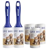 Bryzont 555 Sheets Extra Sticky Lint Rollers Pet Hair Remover for Clothes, Furniture, Couch, Carpet, Dog Hair Removal, Animal Fur Fuzz Debris