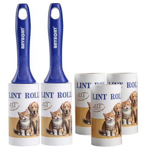 Image of 555 Sheets Extra Sticky Lint Rollers Pet Hair Remover for Clothes, Furniture, Couch, Carpet, Dog Hair Removal, Animal Fur Fuzz Debris