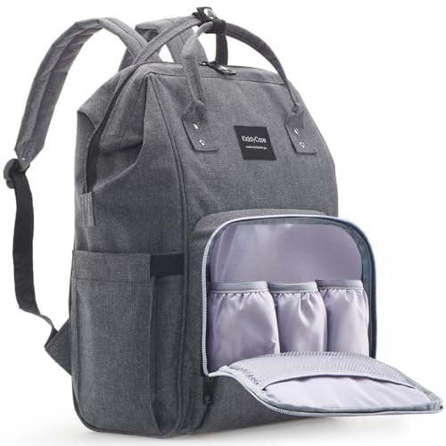 Image of KiddyCare Baby Diaper Bag Backpack, Unisex Travel Baby Backpack Diaper Bags, Boy & Baby Girl Diaper Bags for Newborn (Slate)