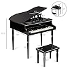 Best Baby Grand Piano Under $2000 26 Best Choice Products Kids Classic Wooden 30-Key Mini Grand Piano Musical Instrument Toy w/ Piano Lid, Bench, Foldable Music Rack, Song Book, Note Stickers, Enamel Finish - Black #1