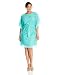AGB Women's Plus Size  Scoop Neck Lace Butterfly Sleeve Kimono