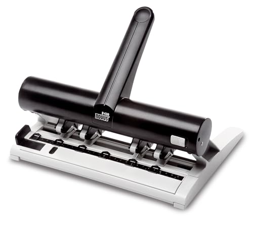 Novus B 430 30 Sheet Capacity Multiple Hole Punch with 4 Punch Dies - Black/ Grey