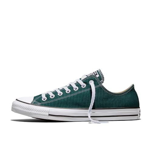 Image of Converse Unisex Chuck Taylor All Star Canvas Low Top Trainers, Green, 7 UK
