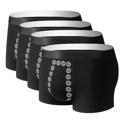 Proplshove Underwear Magnetic, 4PCS Men's Underwear Boxer Brief Comfortable and Soft Pant Breathable Stretch